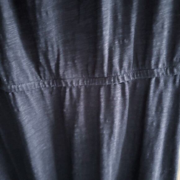 Talbots Women's L Navy Dress Eyelet Flutter Sleeve Square Neck Textured Fabric - Picture 6 of 13